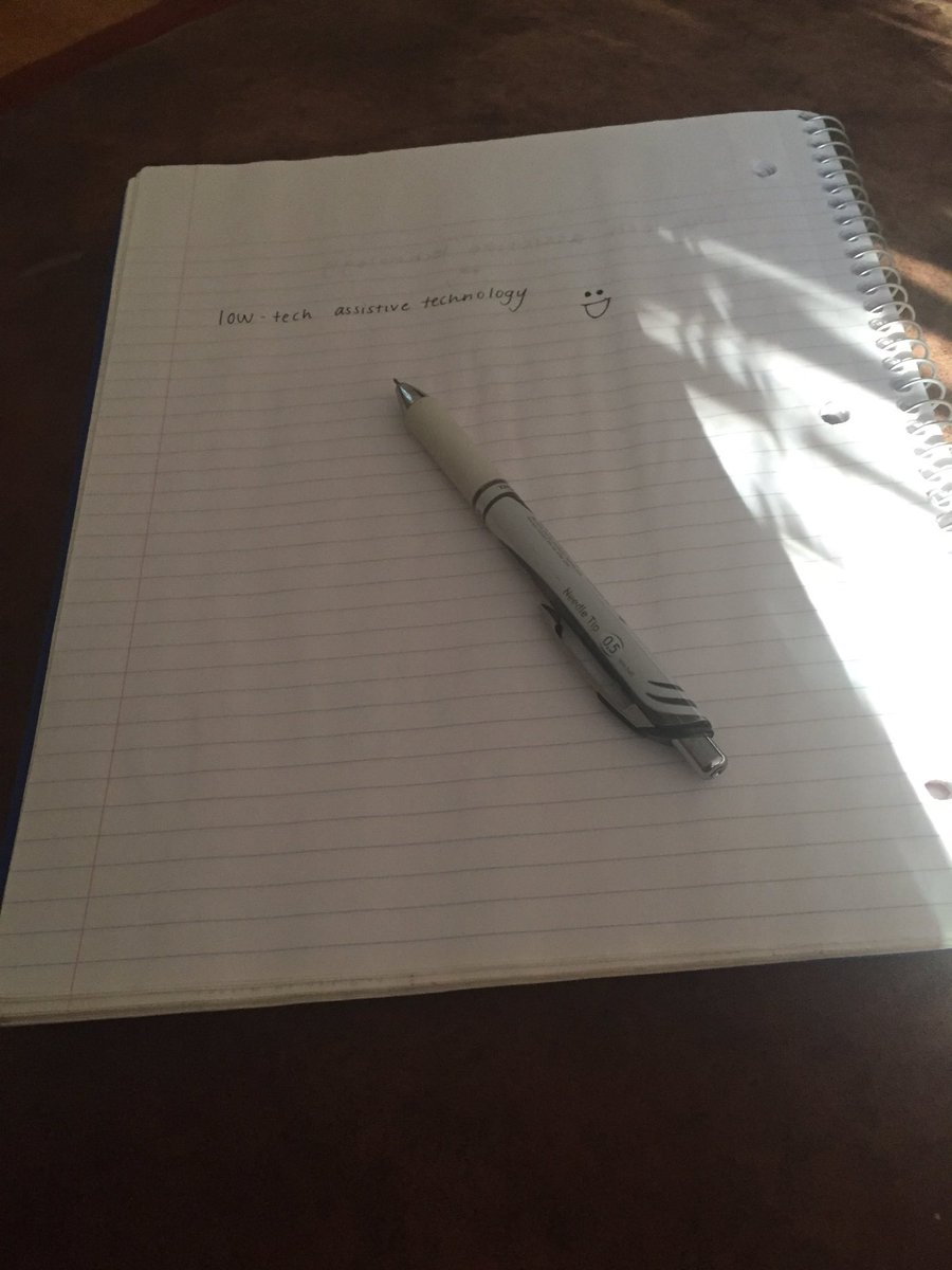 ashleyryan428's tweet photo. Pen &amp; paper are such a simple, low tech device! Nothing complex, but can help get your message across! #uga_at https://t.co/Knv4VVmEow