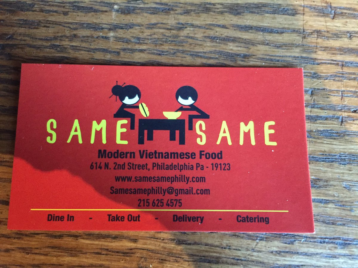 CodeForPhilly's tweet photo. No one told me about a new menu tonight @samesamephilly coming through w some tasty Vietnamese grub #PhillyHackNight https://t.co/KLzxZ51Pf8