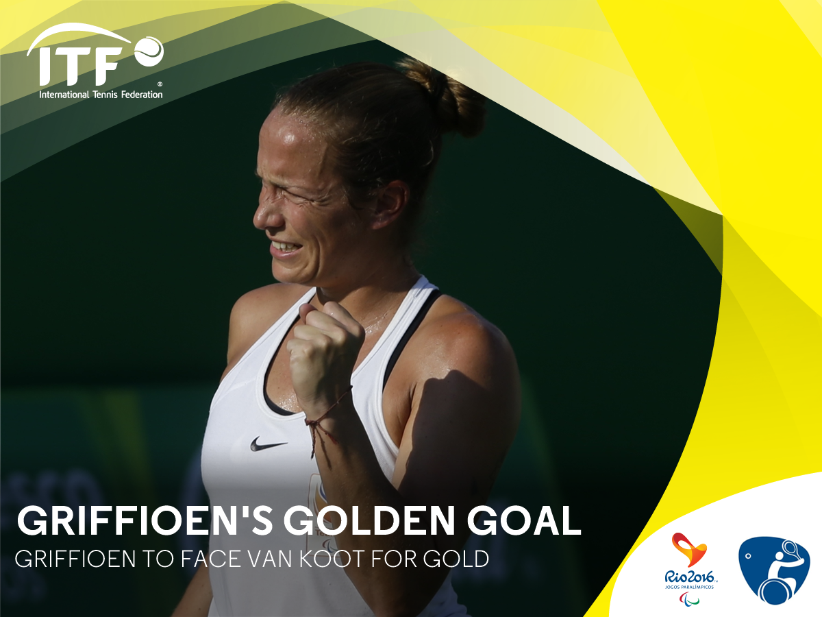 ITFWheelchair's tweet photo. A thrilling women's semi win for @jiskegriffioen, who edges her countrywoman Diede de Groot 46 64 76(3) #Paralympics https://t.co/LFGKhsA3FU