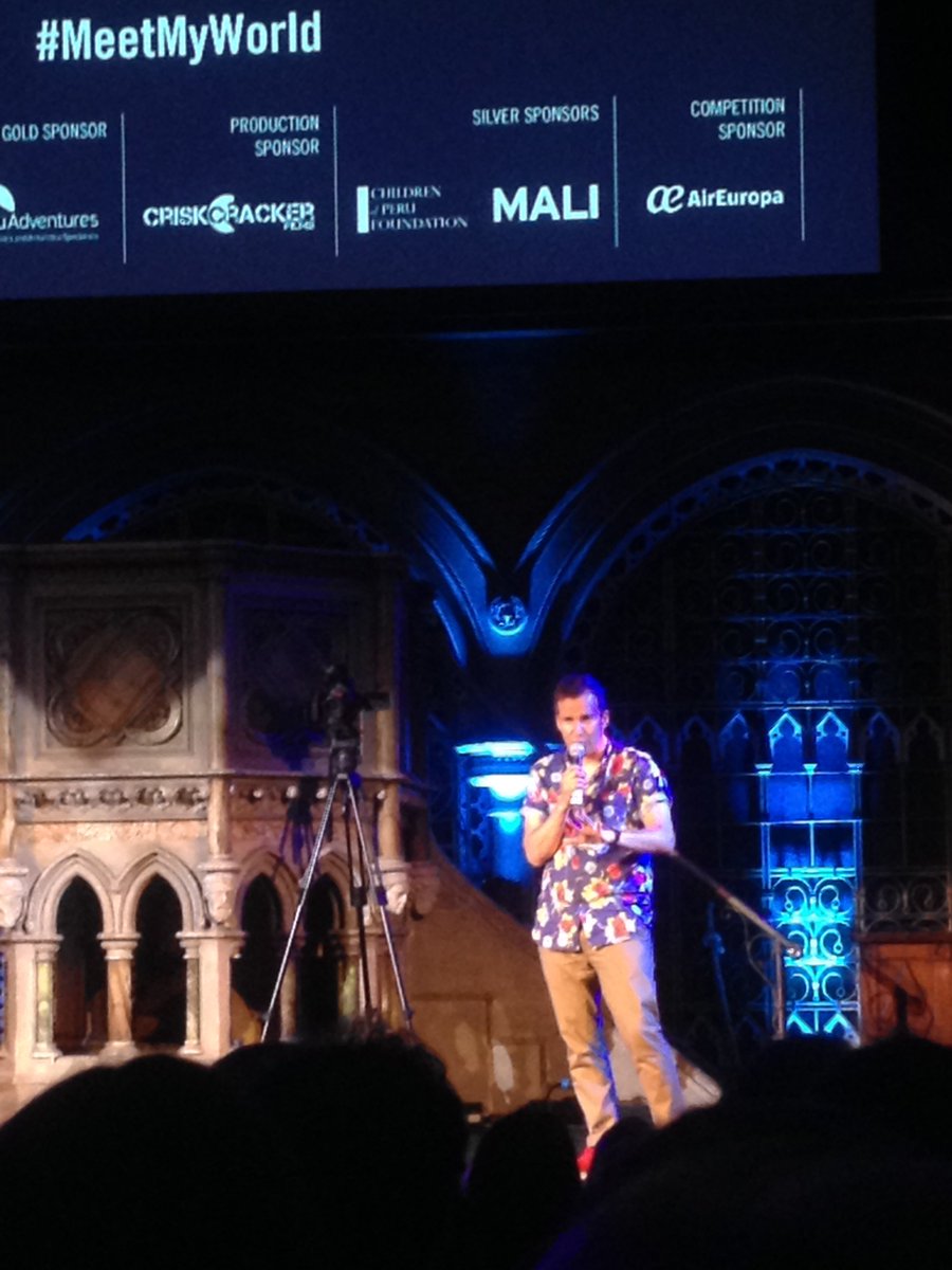 GeordanShannon's tweet photo. @martinceviche presents #Andian food to accompany stories from #Quechua youth at #MeetMyWorld @AmantaniUK @DBPeruONG https://t.co/019yeWRQLO