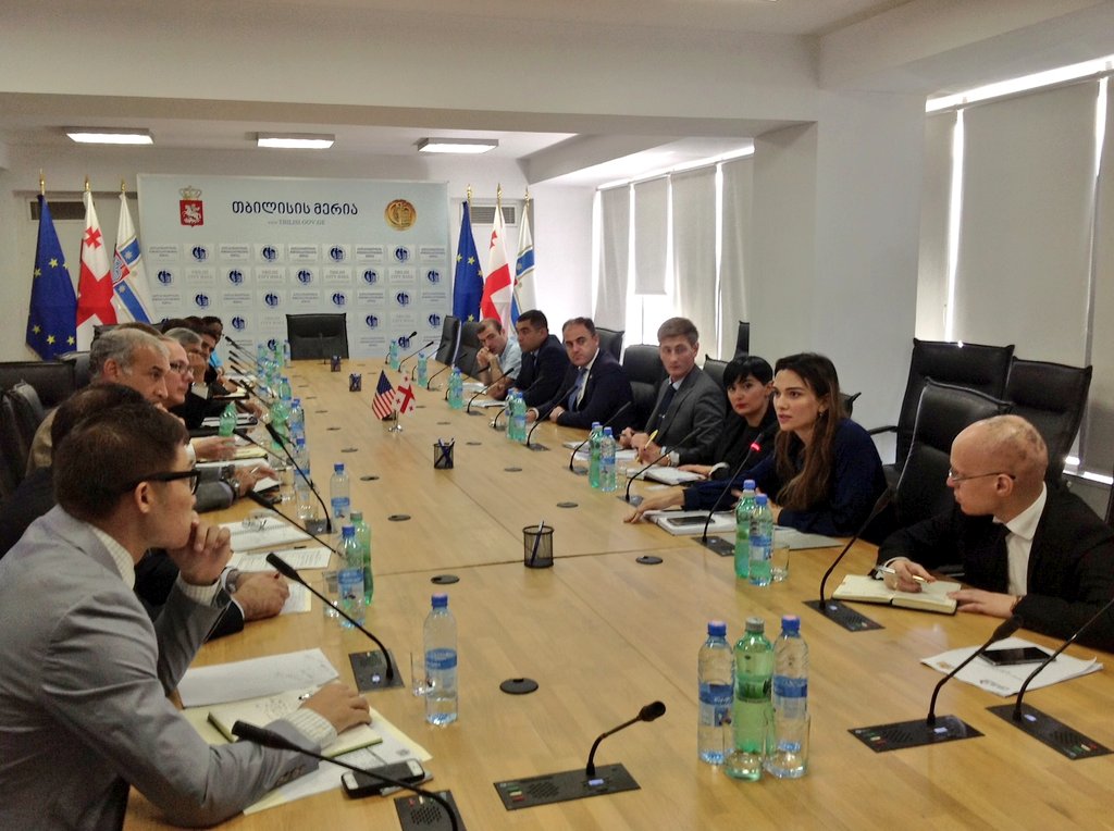 SmallBizDC's tweet photo. DC Trade Mission visits Tbilisi City Hall
#SmallBizDC in #Georgia
#ExportDC @GeorgianEmbassy https://t.co/rSm7RWSZIq
