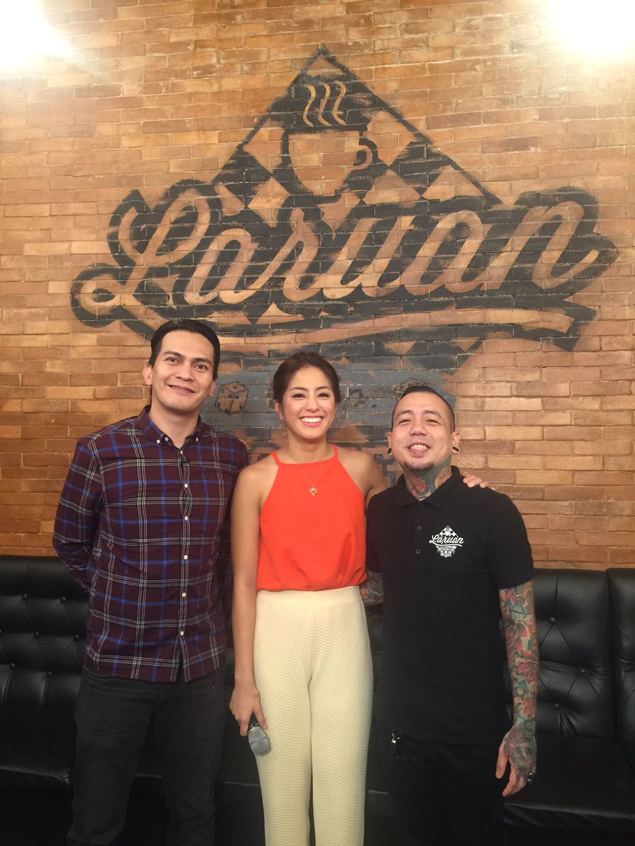gretchenho's tweet photo. #NowFeaturing: "Laruan Atbp Cafe" at Maginhawa St. with owners Jay &amp; Led from @kamikazee_phil @ukgdos https://t.co/FtuYTeE1GL