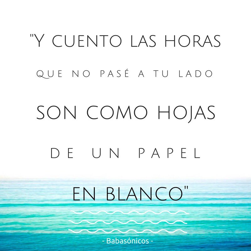 Acidalucia's tweet photo. "Y cuento las horas
que no pase a tu lado
son como hojas 
de un papel en blanco" 
Babasónicos - Deshoras https://t.co/jNP1kxJtdP
