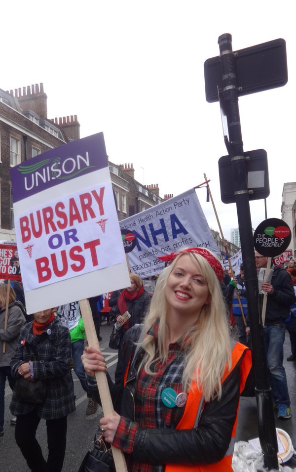 LondonNurse2015's tweet photo. @BursaryBust 
@unisontweets @unisonnurses #TUC16 https://t.co/gfw9FTE3ls