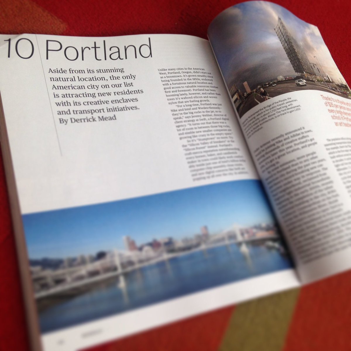 ViewshedLLC's tweet photo. Portland named 10th best city GLOBALLY. Shout out to those mentioned and many others who've helped make it so. https://t.co/z42iLNDZ0B
