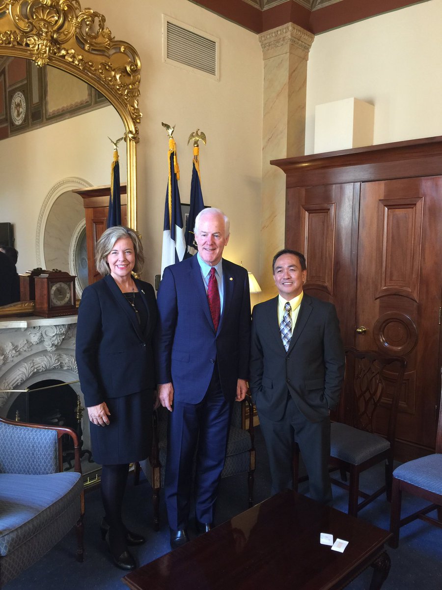 CindyKirby05's tweet photo. Had an awesome day talking about education needs in TX with Sen. John Cornyn and Ted Cruz and Congressman Will Hurd. https://t.co/ZOk0E8F6EH