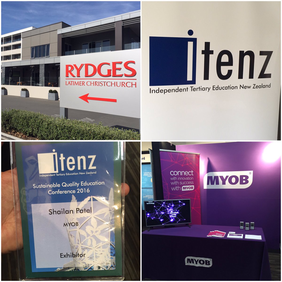 ShailanPatel's tweet photo. Arrived at @RydgesLatimer for the #ITENZ conference. Visit @MYOB to discuss how we can sustain quality #education https://t.co/FGqORJ5WcP