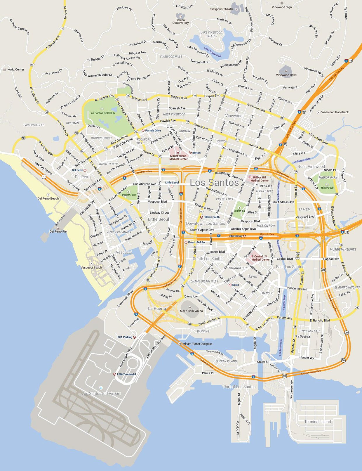 Los Santos Map | Poster