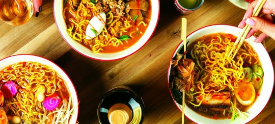 Dinner at <a href="/yushovegas/">Yusho at Monte Carlo</a>: Chopsticks are optional, bold colors and flavors are not. montecrlo.lv/nLK7tR