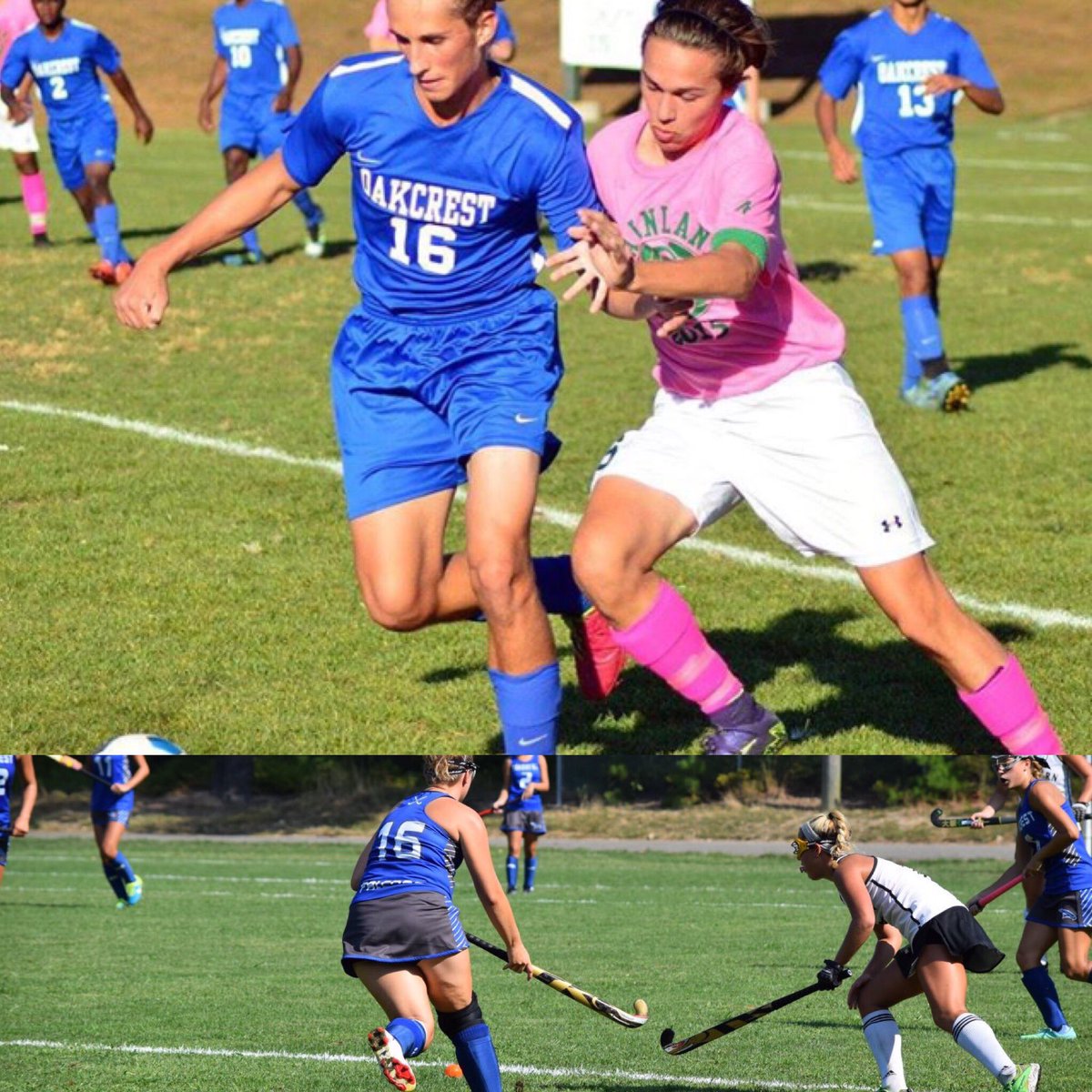 FalconKnitting's tweet photo. We're double-flocking tomorrow, y'all! Field hockey (#BeatTheCreek) 🏑 &amp; Boys' soccer ⚽️, both @ 3:45! RT, plz! https://t.co/Bx6AI8Mex8