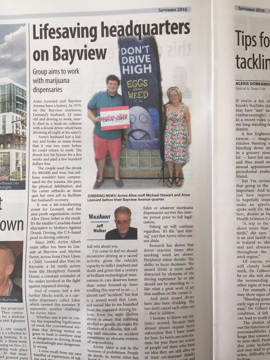 DriveSober's tweet photo. Hey @dontdrivehigh, we have a great write up in a local paper about driving while impaired on #weed! 📰👓 https://t.co/XZTe7L1h0a