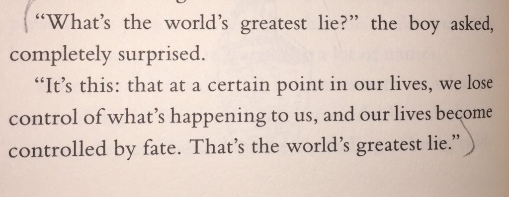 MohnishChadha's tweet photo. World's greatest lie #TheAlchemist https://t.co/qeTg178RXu