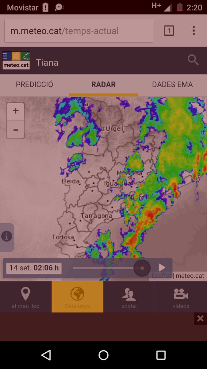 S'aproxima una de bona! Alerta! #Tiana #meteocat
