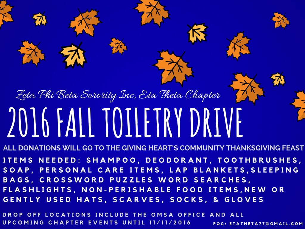 As thanksgiving season approaches, we want to be mindful of not only what we are thankful for, but what we can give!