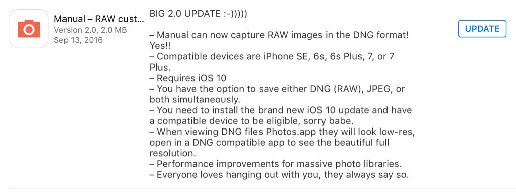 Got an iPhone SE/6S/6S Plus? You can now shoot RAW DNG with iOS 10!
