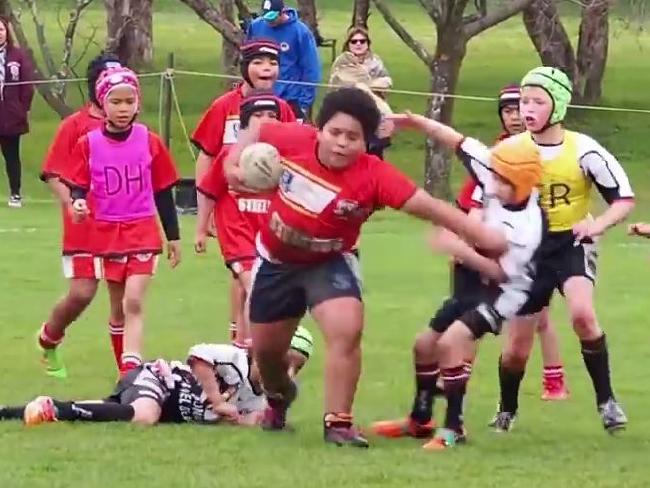 He's just a boy, but this giant nine-year-old Aussie rugby player has ...