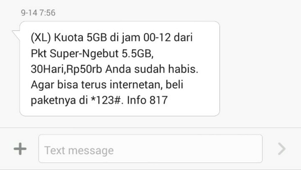 maywibs's tweet photo. @XL123 @XLCare dpt sms ini, untung lgsg cek trrnyata isi paket data masih aman...tsk...kok gk update sih. https://t.co/ywPc4zDcM1
