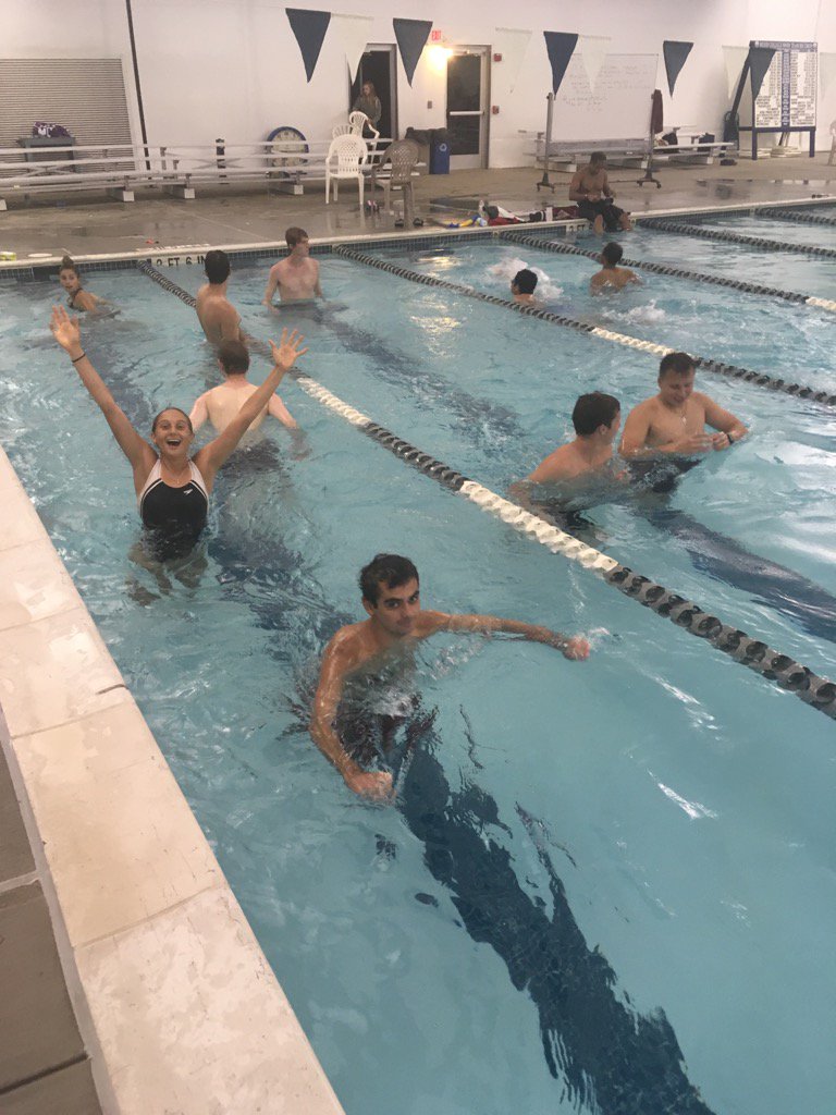 HoodXCTF's tweet photo. Doing Some R&amp;R and swim relays. #xcfun @RunnerSpace_com @USTFCCCA #NCAAD3 https://t.co/1Y1aykP0os