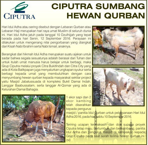 CitraCityBPN's tweet photo. Program CSR 2016 untuk warga sekitar project https://t.co/ou8fULJv4I