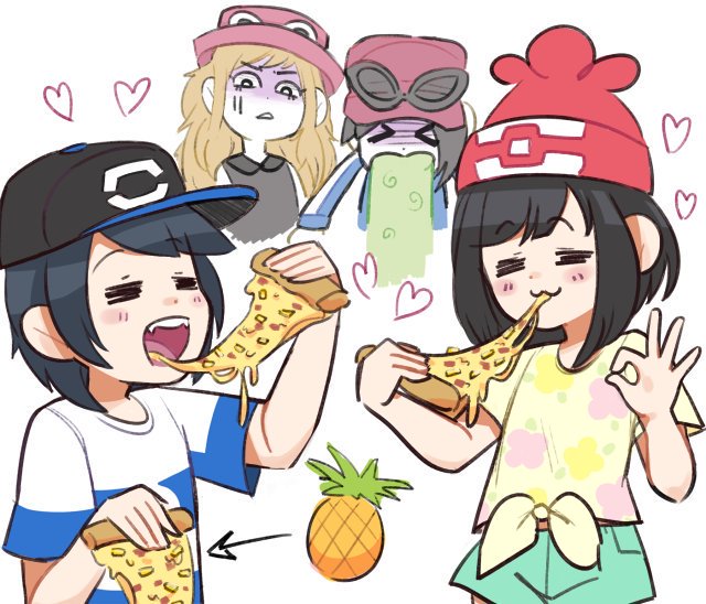 "Don't look at us like that! You all have bad taste in pizza, is all!"