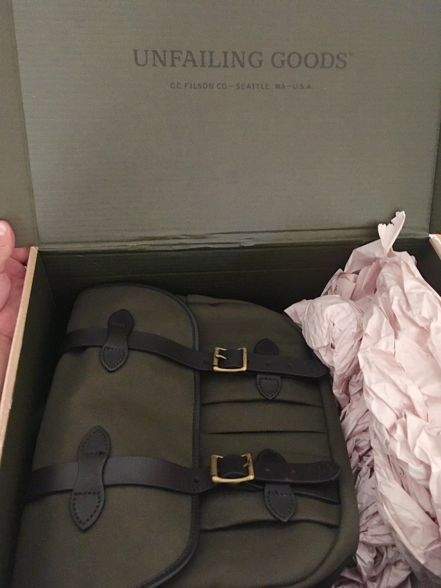 dryfliesforever's tweet image. Angela got me this first-rate field bag from @Filson for my birthday-an item I've wanted for many years. #buyitonce