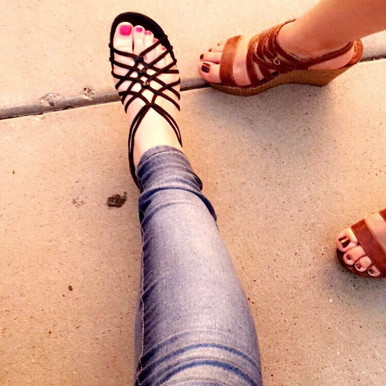 katie_jester2's tweet photo. Me and @GillPill77 shoes for the @ThisIsRobThomas show. Im white. I know. https://t.co/uNjqNAEoC8