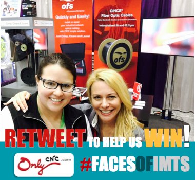OnlyCNC's tweet photo. Awesome seeing @ofs_optics (E3028) at #IMTS! Help them win #FacesOfIMTS with a RETWEET by Sept 22! #VisitMeOnlyCNC https://t.co/YtwAlZmv1n