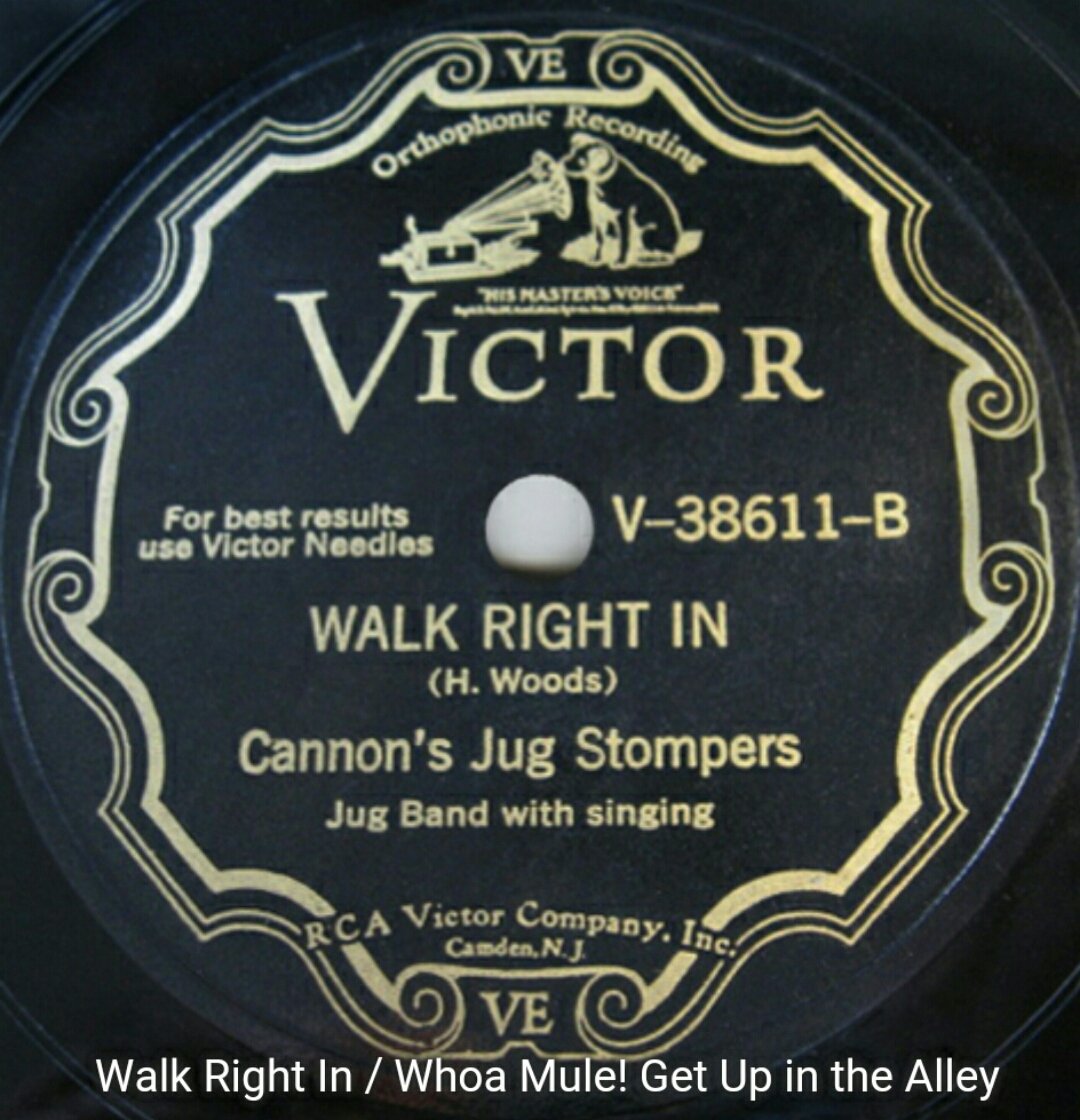NotRodneyDanger's tweet image. Speaking of famous singers, what about Cannon's Jug Stompers with their famous hit Walk Right In, from 1930?