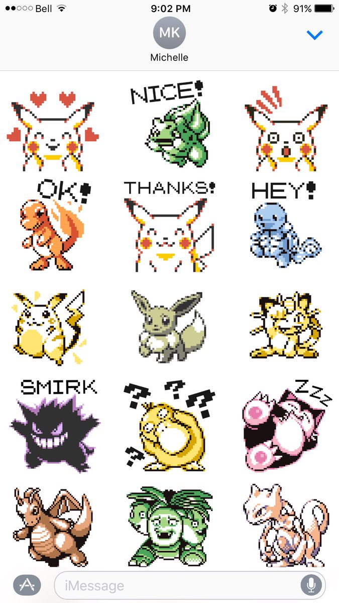 KumaCody's tweet image. This is the coolest thing about #AppleIOS10 is these #Pokemon #SuperMario iMessage stickers!!