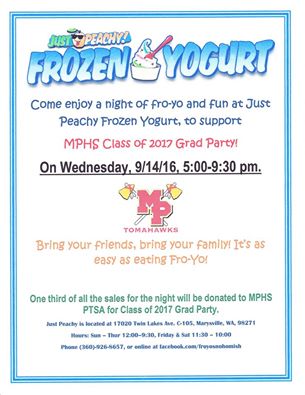 2017Mp's tweet photo. Can't wait to see everyone at Just Peachy (in Smokey Pt by Costco) for froyo tomorrow night from 5-9:30pm! RT https://t.co/WhAr7NRgHC