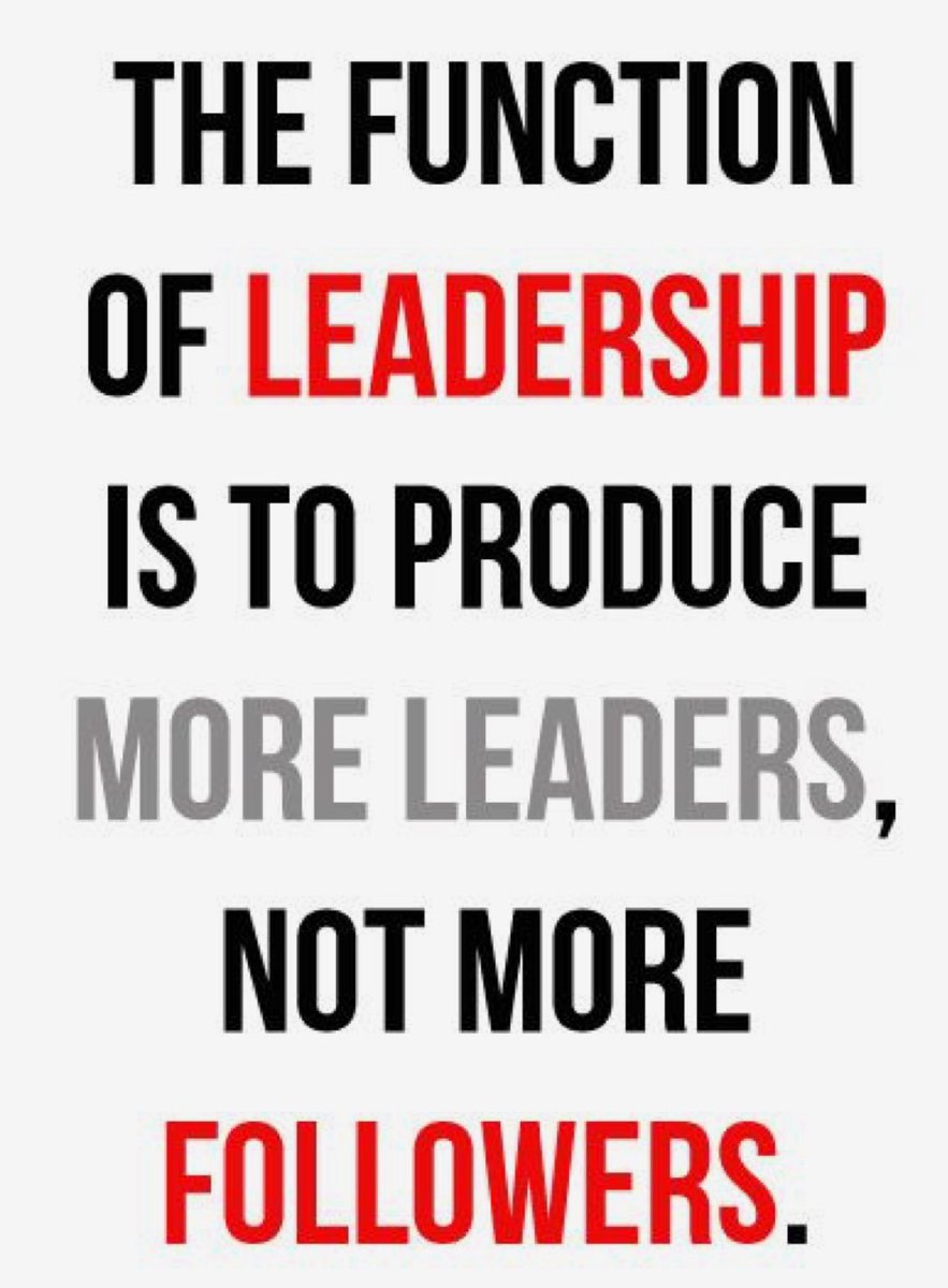 WDeeDaniel's tweet image. The function of leadership is to produce more leaders, not more followers. #lead #leadership #2Tim2:2