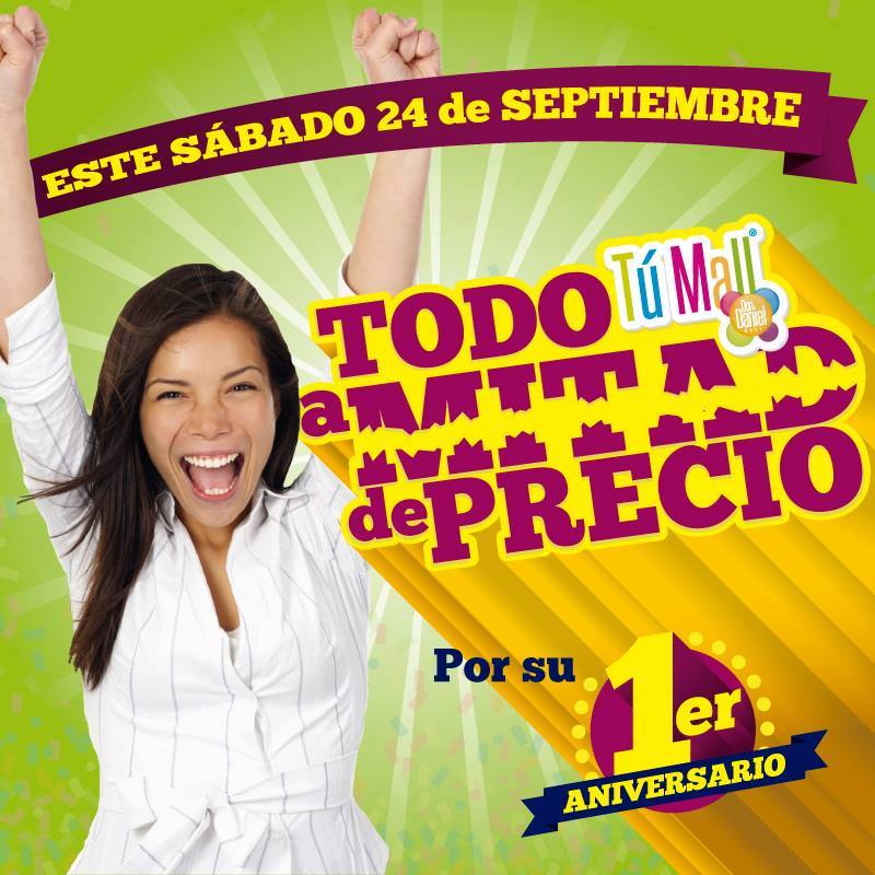 ConectadosLoja's tweet photo. [INCREÍBLE] Solo por su primer aniversario, este 24 de septiembre todo el #MallDonDaniel  estará a mitad de precio. https://t.co/0wnpWAjost