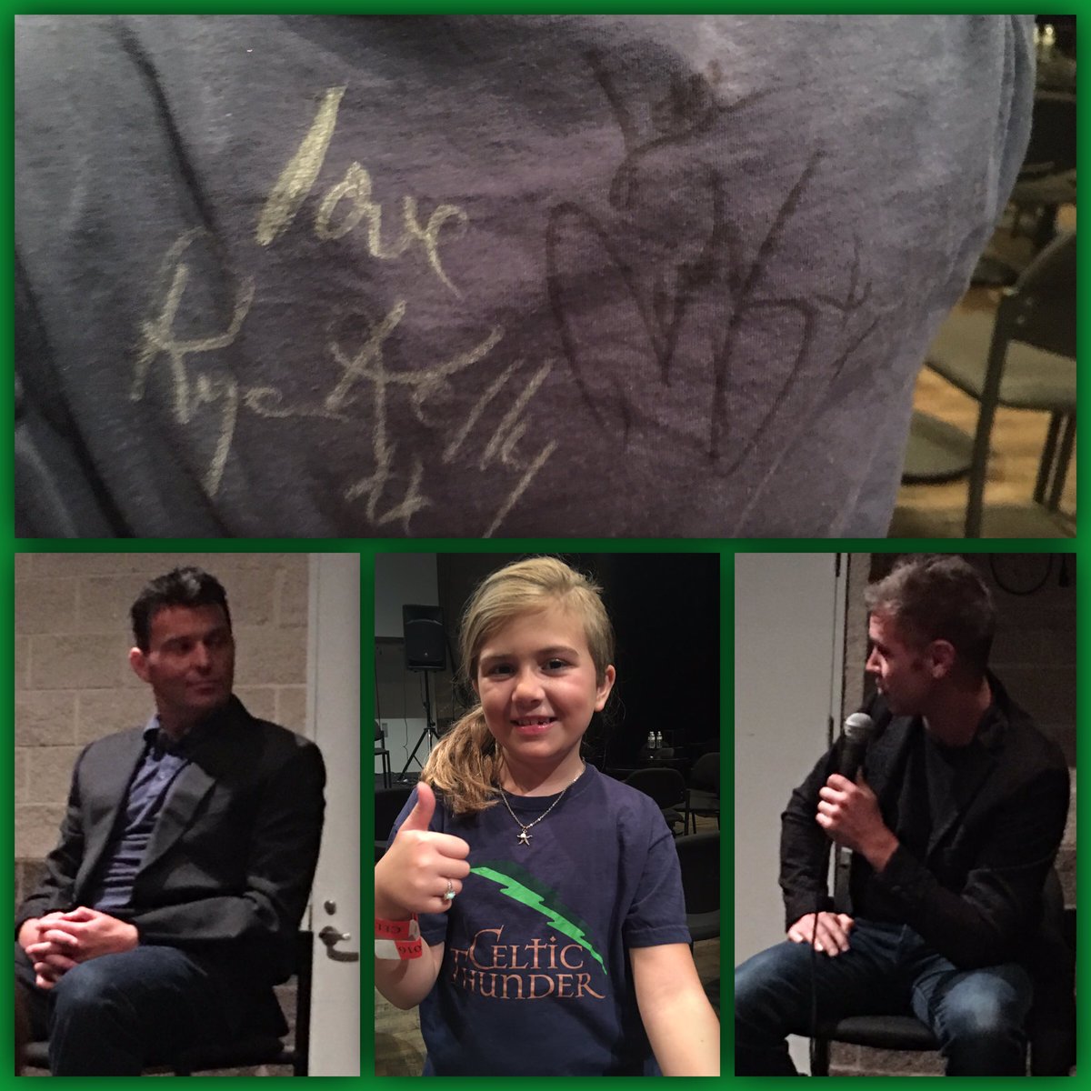 Davis711257's tweet photo. @CelticThunder What an awesome meet &amp; greet today! We love you guys! 
#biggestsmallestfan! https://t.co/ykJ3WANdlU