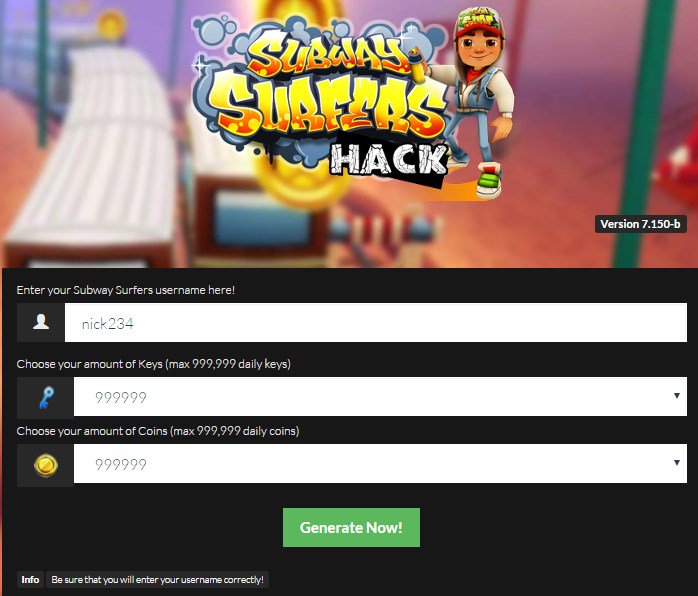 Subway Surfers hack