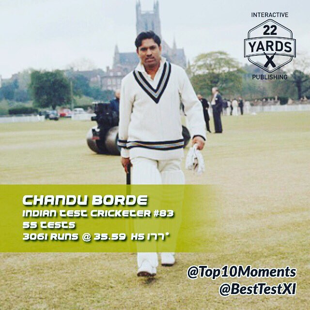 An impressive 177 was the highest score made by Chandu Borde in his 11 year Test career playing for India. #India