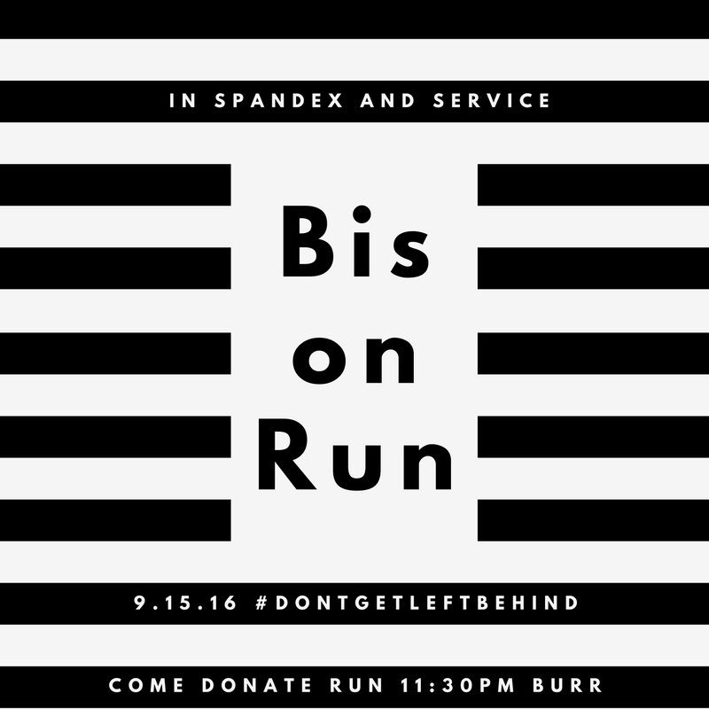 #DontGetLeftBehind 
#BisonRun
9.15.16