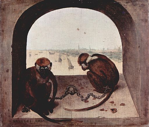 worldpainting2's tweet photo. Two chained monkeys  (1562)

Pieter Bruegel the Elder's works -> https://t.co/t9OrKZF48q
 https://t.co/rt3yBs6QUC
