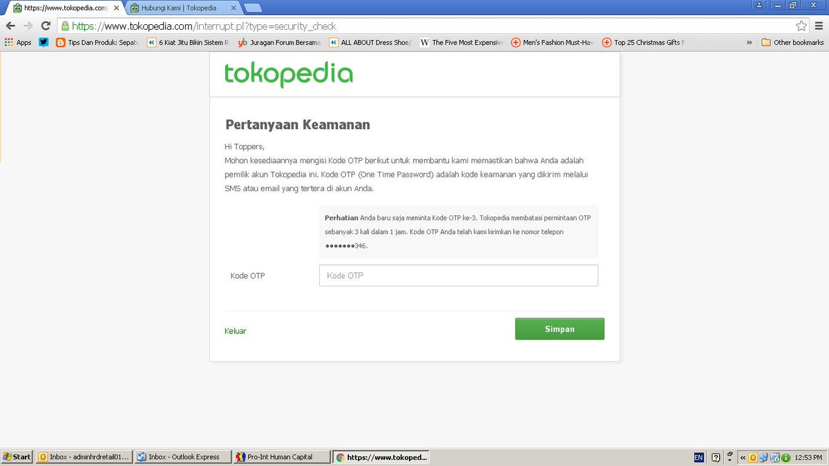 KoelmanID's tweet photo. @TokopediaCare min saya penjual. Gak bisa login minta kode OTP. Nomor sudah gak aktif mau ganti nomor. Gimana ? https://t.co/AUO702lFHR