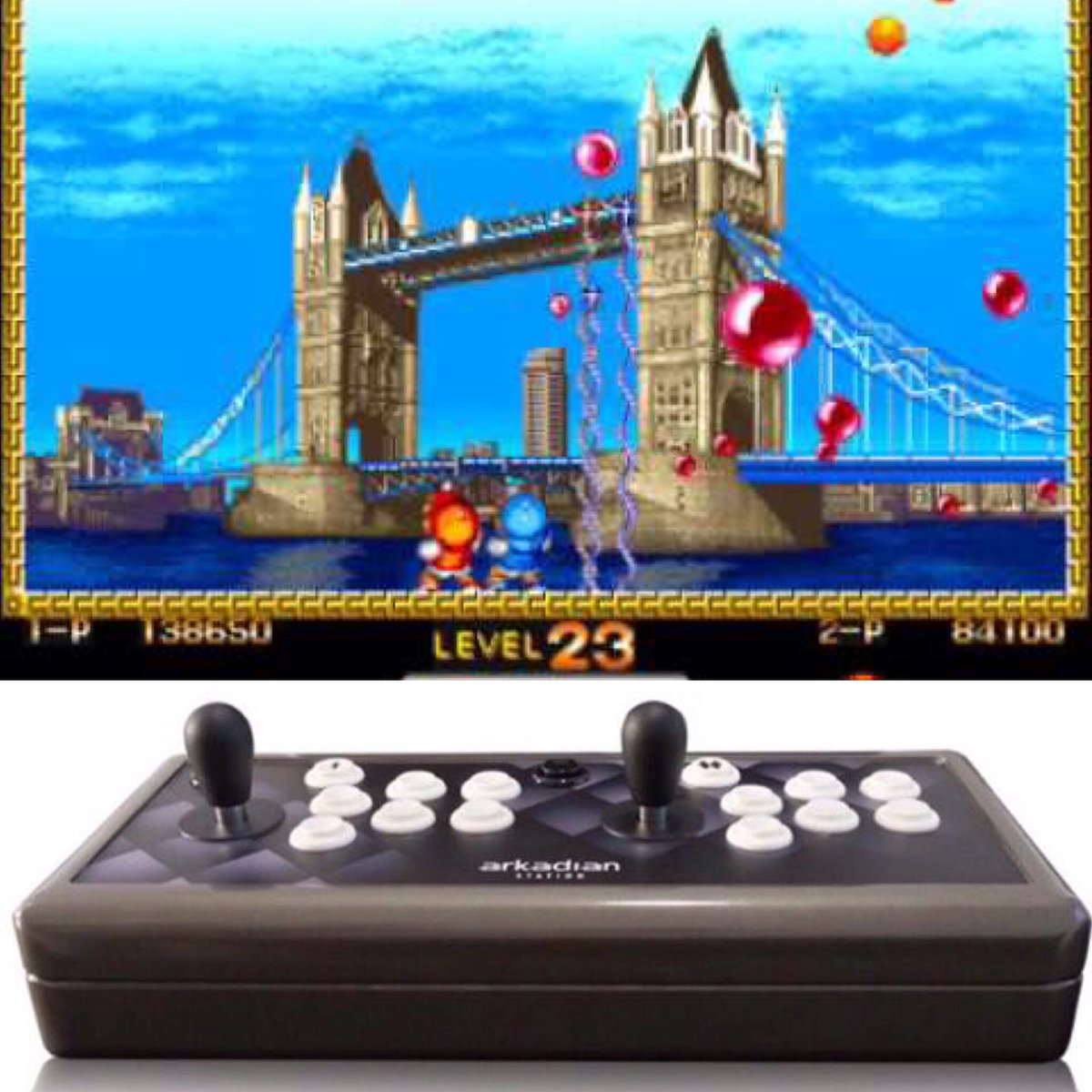 ArkadianStation's tweet image. Come back to classics with an #ArkadianJoystick. #Pang the bubbles and have fun!⚫️arkadianstation.com⚫️