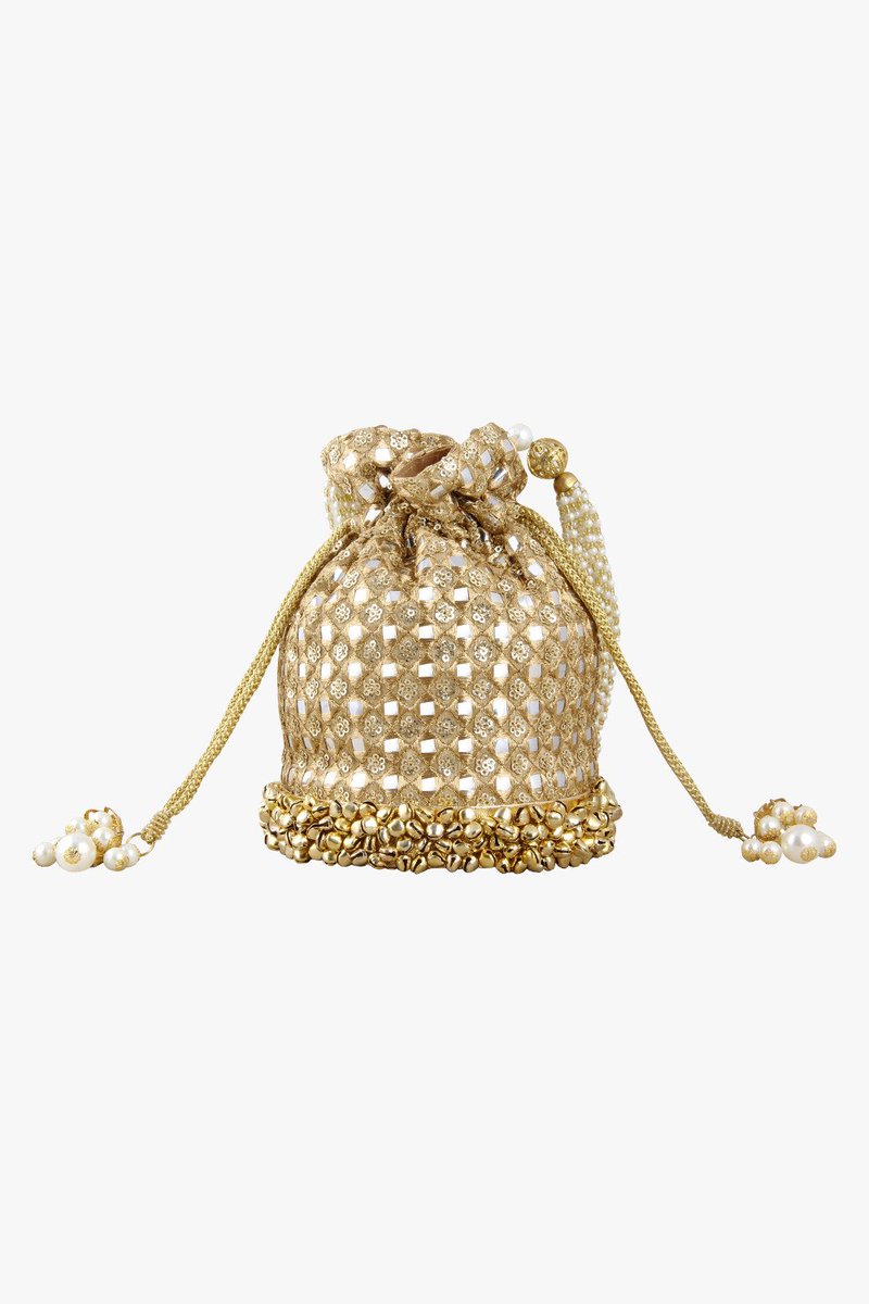 MangoCloset's tweet photo. For the #festive season, shop for this glittery mirrorwork #potli only at @MangoCloset #Fashion #accessories https://t.co/EWTxwyIexw