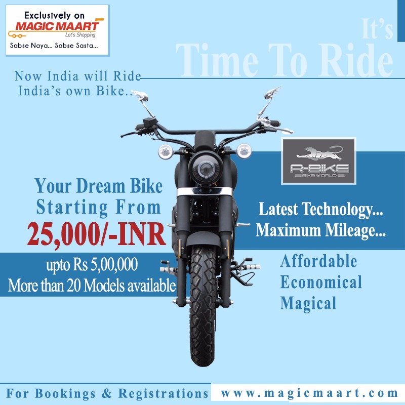MaartMagic's tweet photo. #magicmaart #rbike #economical #affordable #amazingoffer #maximummileage #technology #variedmodels #bookings https://t.co/hyzUCi0rSX