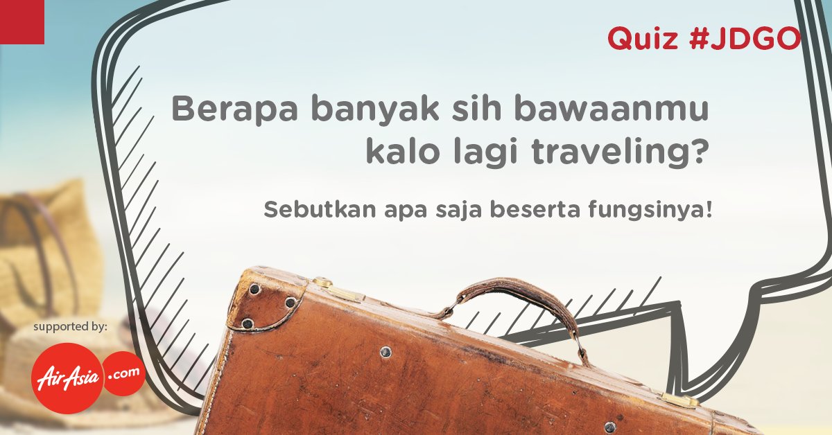 JDid's tweet photo. Kuis kita masih on. Rekor bawaanmu klo lg traveling ada berapa banyak sih? Klik https://t.co/ynfcr66JN1 #JDGo https://t.co/4BleE8q0dv