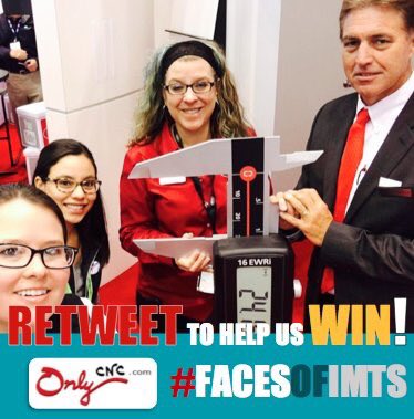 OnlyCNC's tweet photo. Awesome seeing @MahrExactly (E-5614) at #IMTS! Help them win #FacesOfIMTS with a RETWEET by Sept 22! #VisitMeOnlyCNC https://t.co/EqEqqsrTEF
