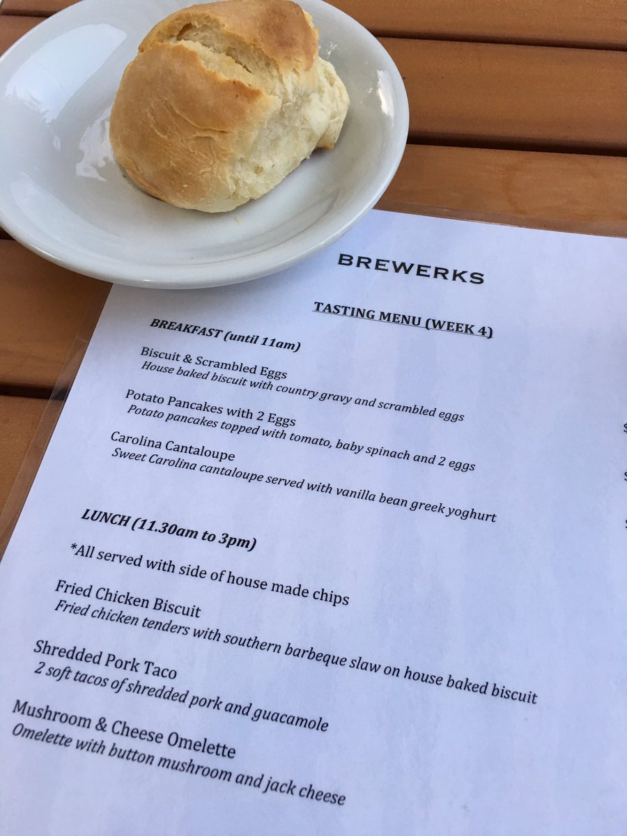 BrewerksCafe's tweet photo. Biscuits for breakfast and lunch ... mmm ... final tasting menu! https://t.co/dsIJoDATks