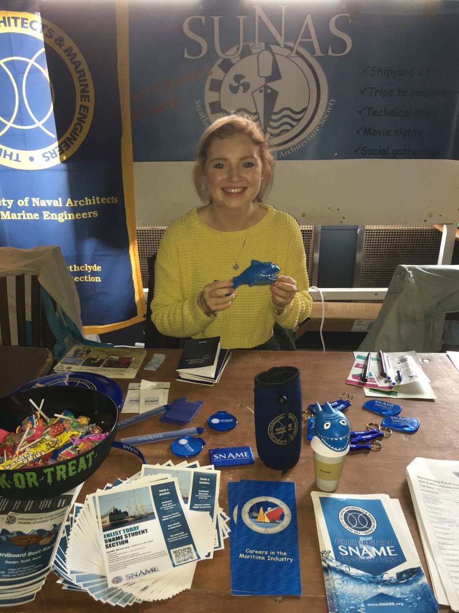 StrathSNAME's tweet photo. Come visit us at Strathclyde's Fresher Fair!! ⚓️⛵️🎉 #strathfreshers #sunas #sname #comefindus https://t.co/BNNDxZbw1r