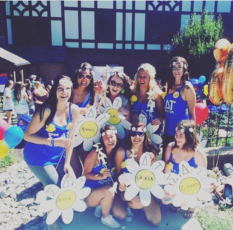 BamaSigDelt's tweet photo. Congrats and welcome to the new Beta Chi chapter at The University of Kansas! Welcome to the grΣΔΤ life! #SDLAM ❤️💙💛 https://t.co/v0aawMHbFd