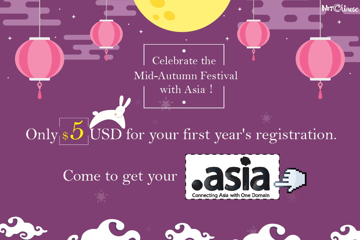 NetChinese2014's tweet photo. Net-Chinese is celebrating the Mid-Autumn Festival with Asia！
Come to get your .asia！
https://t.co/JOPJLVhe91 https://t.co/MTM0X5SpQj
