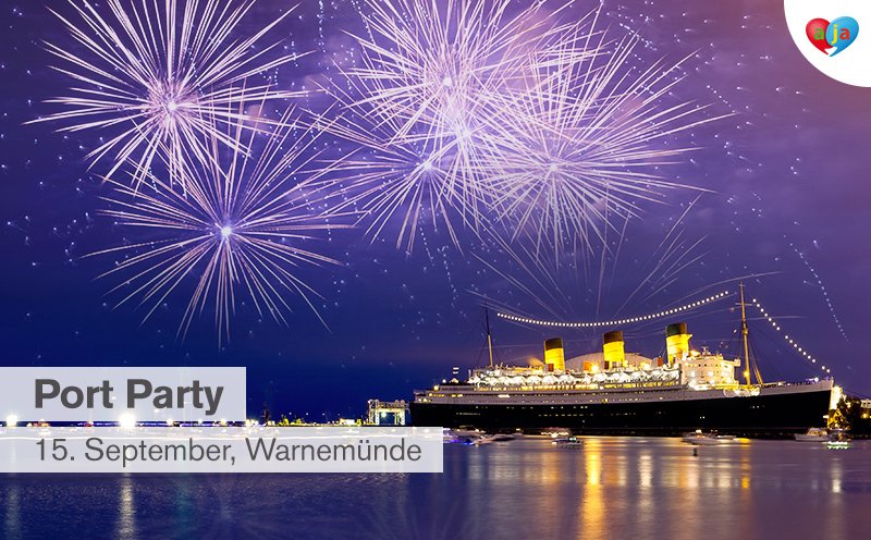 #Warnemünde #Port Party ab 17 Uhr geht’s am Passagierkai los. a-ja wünscht einen unvergesslichen Abend!