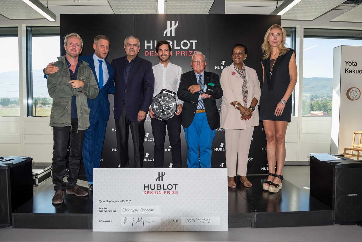 Hublot's tweet photo. The #HublotDesignPrize 2016 goes to #ChristopheGuberan. Congratulations @Guberan_ch! https://t.co/VvOfPeoI30