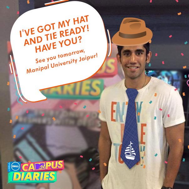 varun_sood12's tweet photo. He is ready!!!!are u???
Get your hat and tie ready😊😊😊 @VSood12 @MTVCampusDiary https://t.co/kV4FkHX5uY